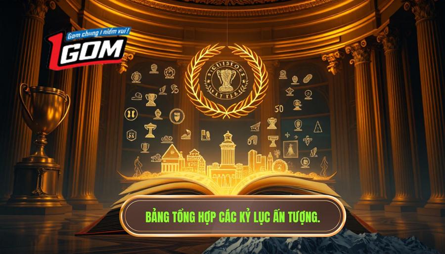 3. Bảng tổng hợp các kỷ lục ấn tượng.